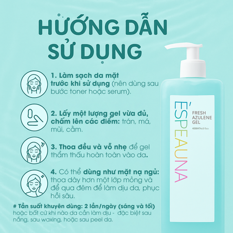 Espeauna Gel Làm Dịu Và Mát Da Azulene Gel