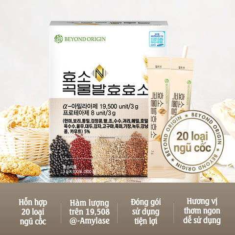 [Beyond Origin] Men Tiêu Hóa Enzyme 20 Loại Ngũ Cốc Lên Men - 100 gói