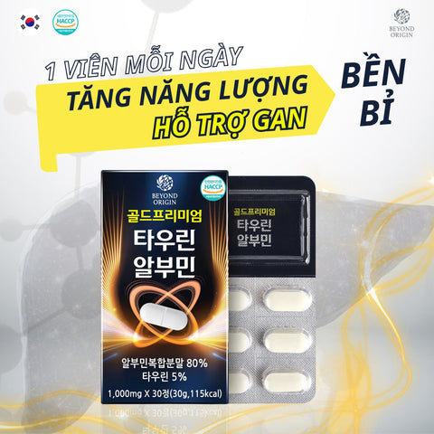 [Beyond Origin] Viên Uống Phục Hồi Sức Khỏe Toàn Diện Gold Premium Taurine Albumin