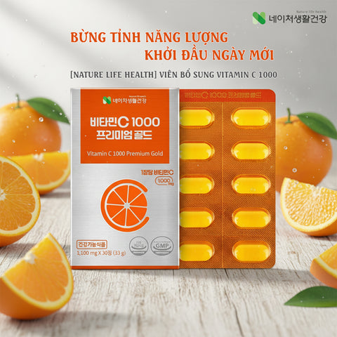 [Nature Life Health] Viên Bổ Sung Vitamin C 1000 Premium