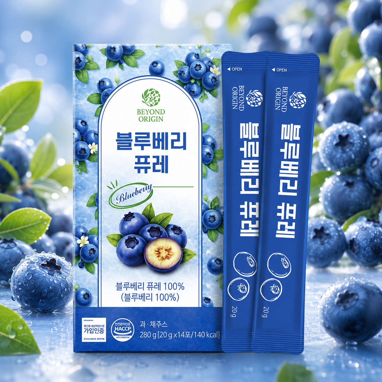 [Beyond Origin] Nước Ép Việt Quất Nguyên Chất Blueberry Puree