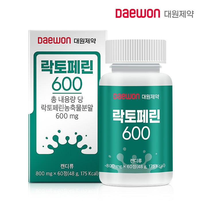 [Daewon] Viên Uống Dưỡng Chất Tăng Cường Tiêu Hóa Và Hệ Miễn Dịch Lactoferrin 600